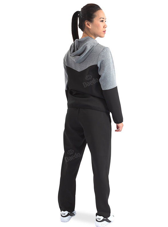 HOODED SWEATSHIRT GREY/BLACK