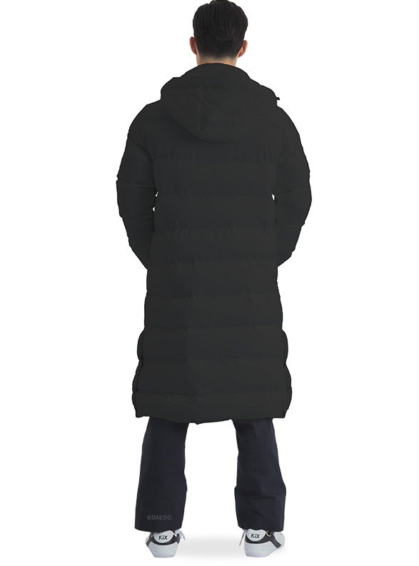 LONG PUFFER JACKET BLACK
