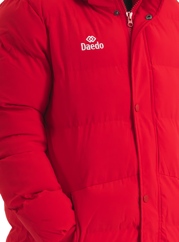 LONG PUFFER JACKET RED