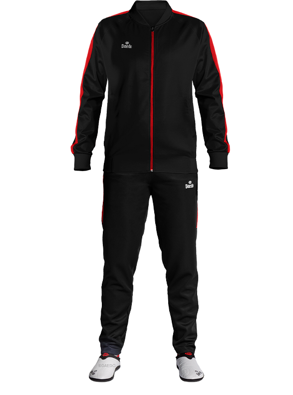 SLIM FIT TRACKSUIT BLACK/RED