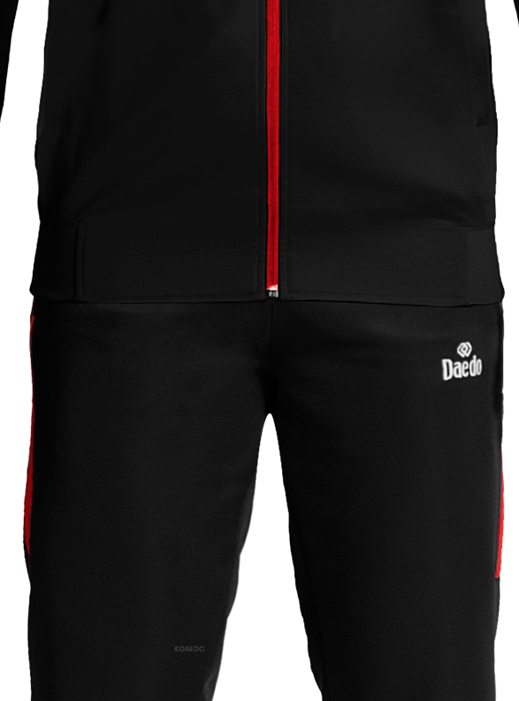 SLIM FIT TRACKSUIT BLACK/RED
