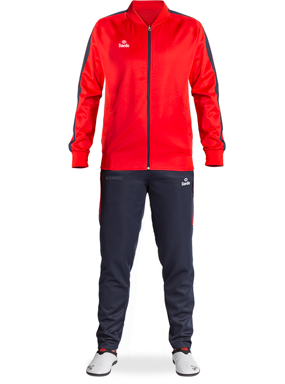 SLIM FIT TRACKSUITE RED/BLUE