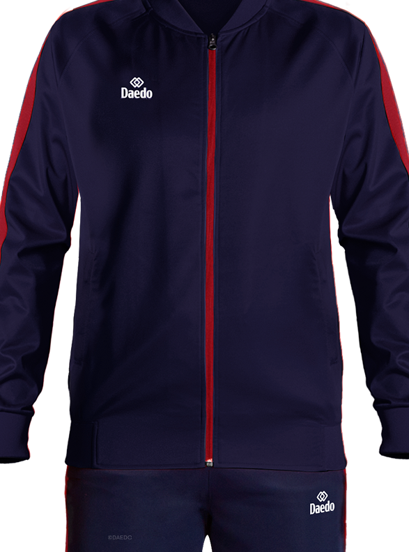 SLIM FIT TRACKSUIT BLUE/RED
