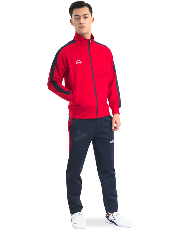 SLIM FIT TRACKSUIT RED/BLUE