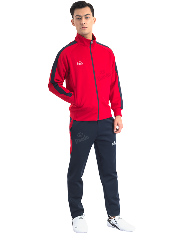SLIM FIT TRACKSUIT RED/BLUE