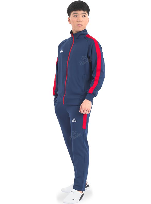 SLIM FIT TRACKSUITE BLUE/RED