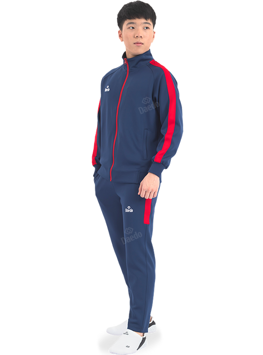 SLIM FIT TRACKSUITE BLUE/RED