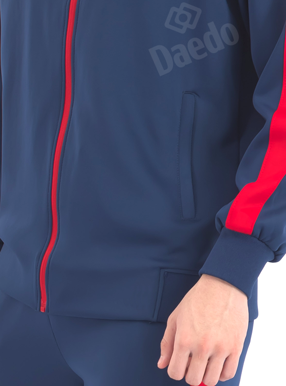 SLIM FIT TRACKSUITE BLUE/RED