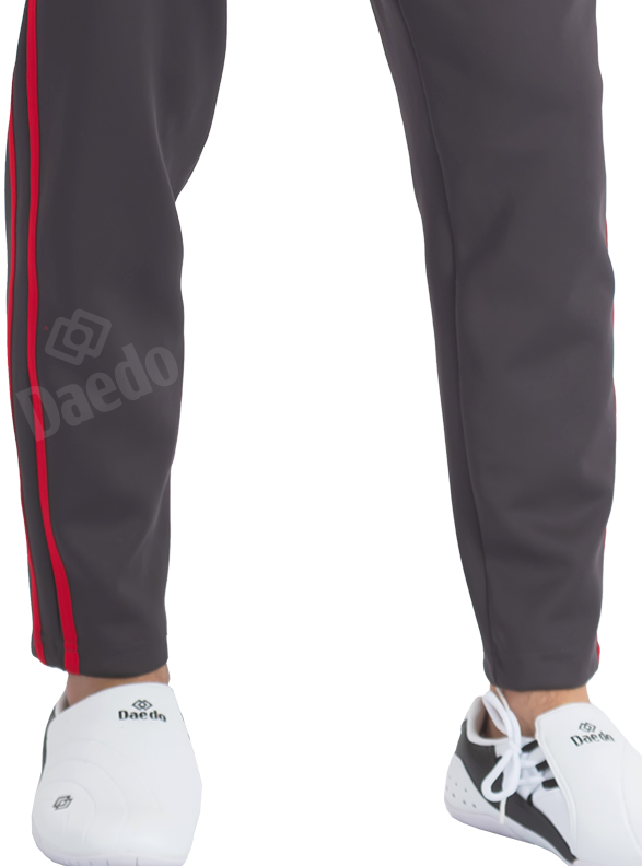 SLIM FIT TRACKSUIT WHITE/RED/GREY