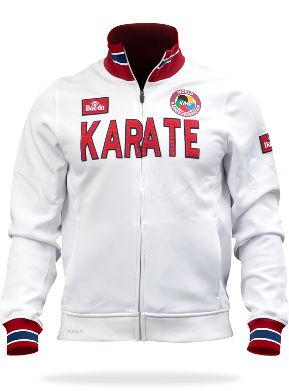 WKF SLIM JACKET "KARATE" WHITE