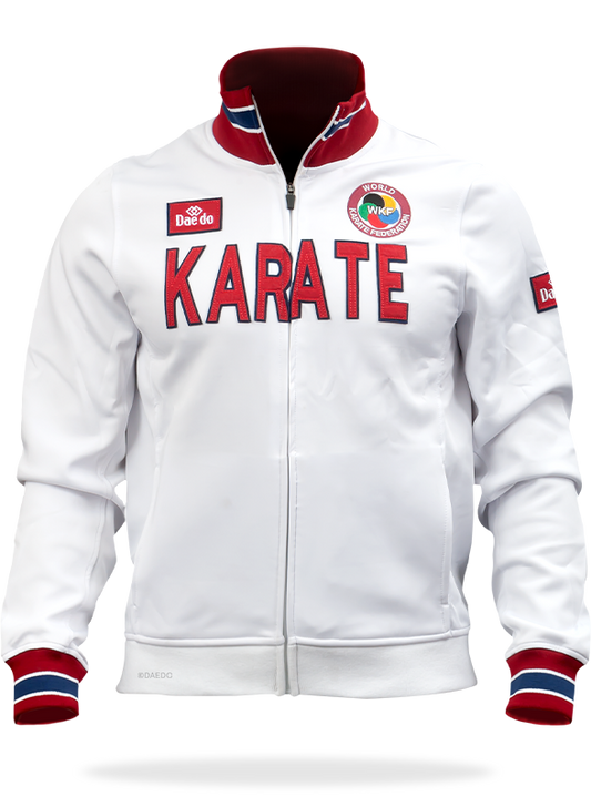 WKF SLIM JACKET "KARATE" WHITE