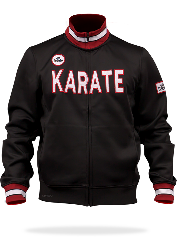 WKF SLIM JACKET "KARATE" BLACK