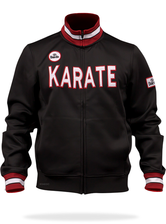 WKF SLIM JACKET "KARATE" BLACK